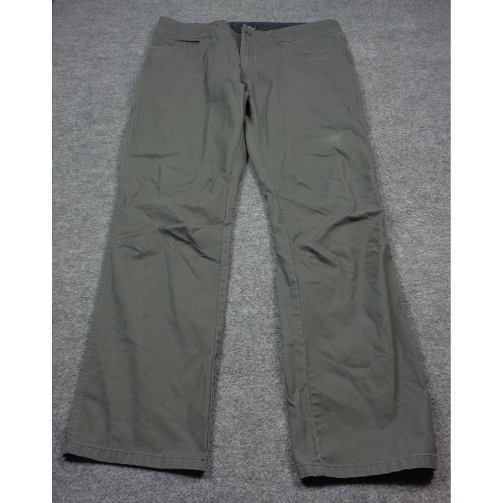 Kuhl Kanvus Jean Mens 38x34 Grey Cotton Canvas Stretch Hiking Pants 5114